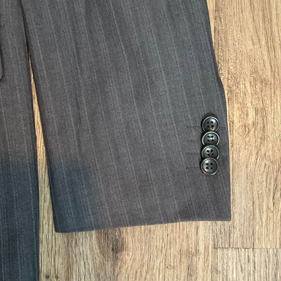 Bocaccio Uomo‎ 44R 38x30 2Pc Dark Gray 3 Button Suit Jacket Pleated Front Pants - Picture 6 of 15